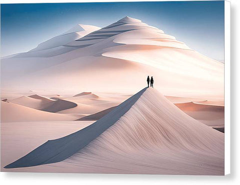 Serene Stride on the Sand Dune - Canvas Print