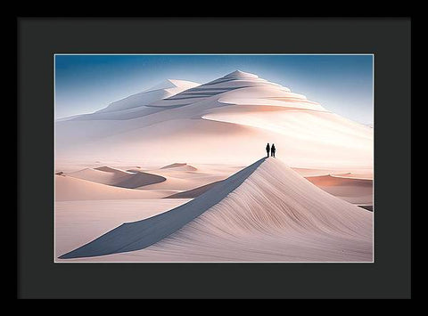 Serene Stride on the Sand Dune - Framed Print