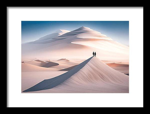 Serene Stride on the Sand Dune - Framed Print