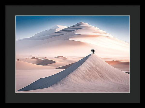 Serene Stride on the Sand Dune - Framed Print