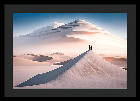 Serene Stride on the Sand Dune - Framed Print