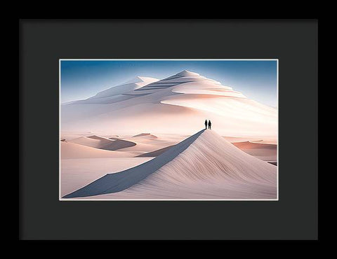 Serene Stride on the Sand Dune - Framed Print