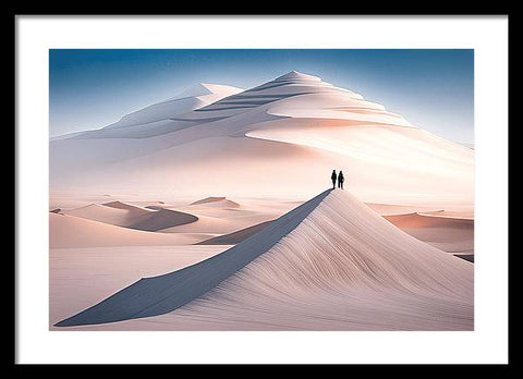 Serene Stride on the Sand Dune - Framed Print