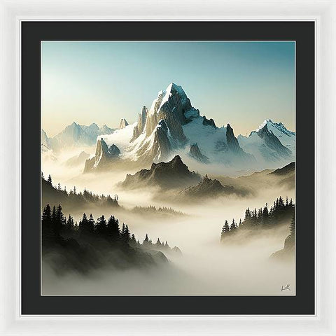 Majestic Peaks of Mystery - Framed Print