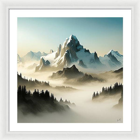 Majestic Peaks of Mystery - Framed Print
