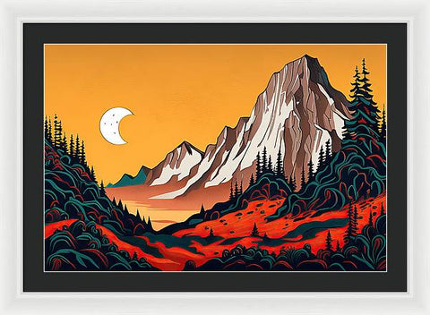Mountain of the Crescent Moon - Framed Print