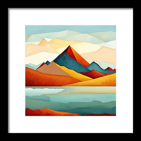 Mountainous Majesty and Ethereal Embrace - Framed Print