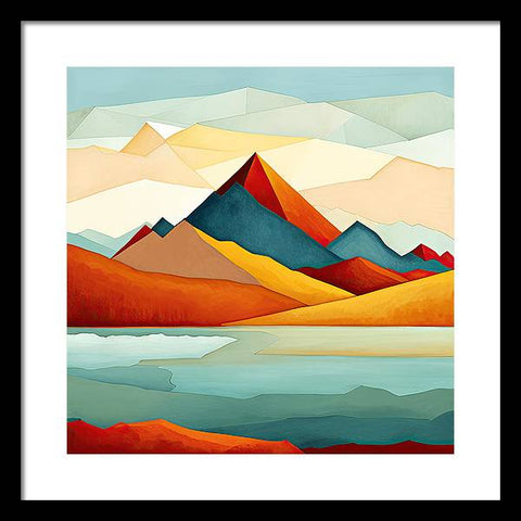 Mountainous Majesty and Ethereal Embrace - Framed Print