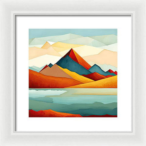 Mountainous Majesty and Ethereal Embrace - Framed Print