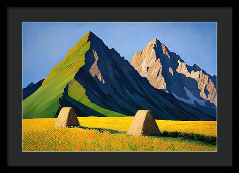 Mountain Valley Dreamscape - Framed Print