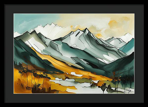 A Journey Through the Mountains - Framed Print