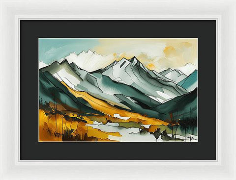 A Journey Through the Mountains - Framed Print