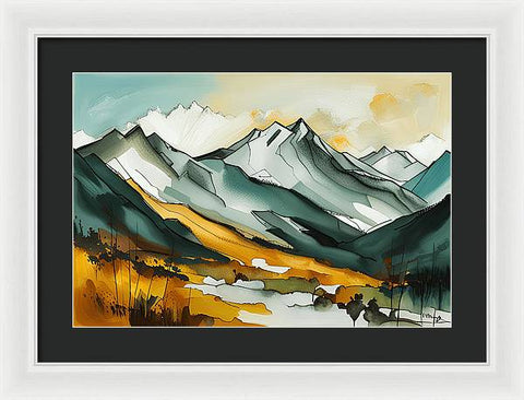 A Journey Through the Mountains - Framed Print