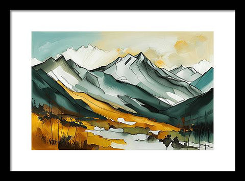 A Journey Through the Mountains - Framed Print