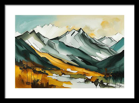 A Journey Through the Mountains - Framed Print