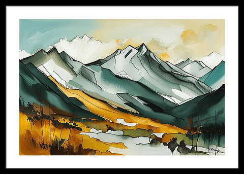 A Journey Through the Mountains - Framed Print