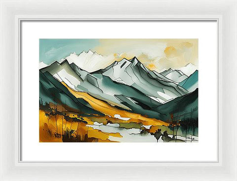 A Journey Through the Mountains - Framed Print