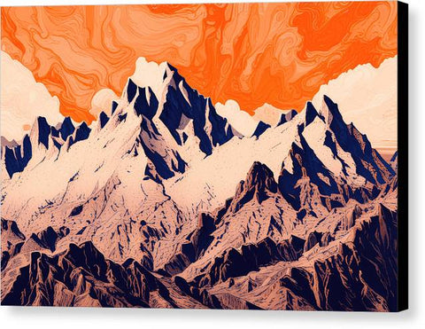 The Grandeur of Sunrise Mountains - Canvas Print