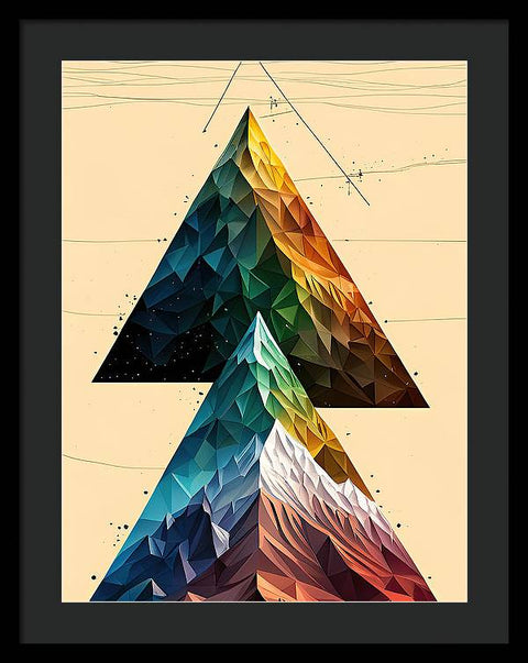 Exploring the Mountain's Triangle - Framed Print