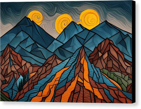 The Glorious Mountain Sunrise - Canvas Print