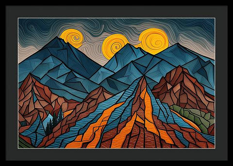 The Glorious Mountain Sunrise - Framed Print