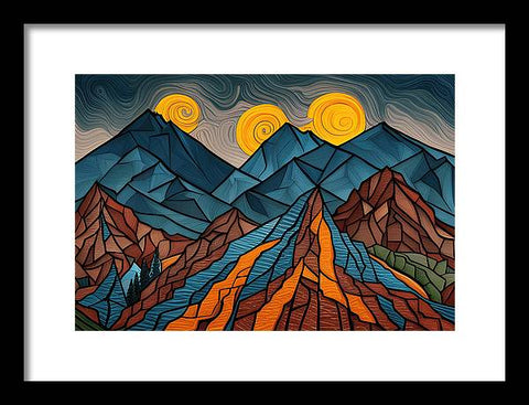 The Glorious Mountain Sunrise - Framed Print