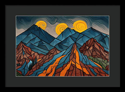 The Glorious Mountain Sunrise - Framed Print