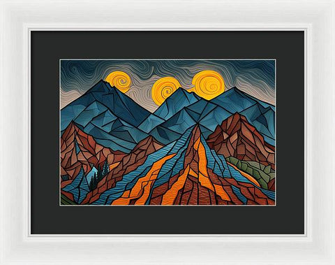 The Glorious Mountain Sunrise - Framed Print