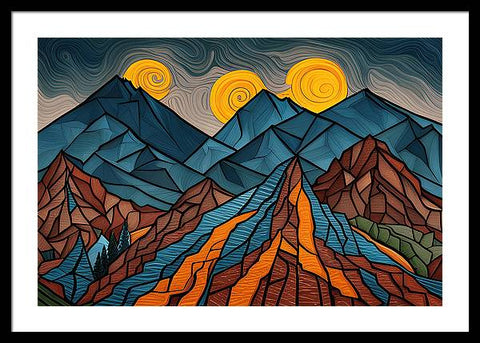 The Glorious Mountain Sunrise - Framed Print