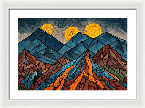 The Glorious Mountain Sunrise - Framed Print