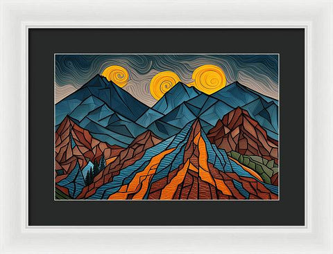 The Glorious Mountain Sunrise - Framed Print