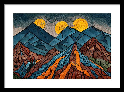 The Glorious Mountain Sunrise - Framed Print