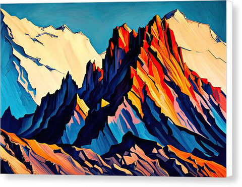 Vibrant Mountain Landscape - Canvas Print