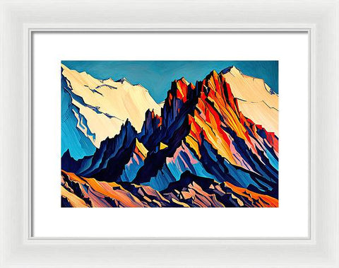 Vibrant Mountain Landscape - Framed Print