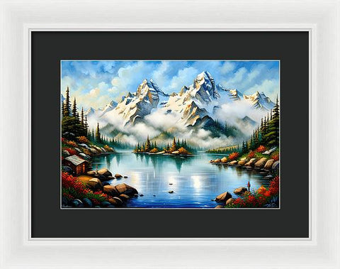 Mountain Lake Majesty - Framed Print