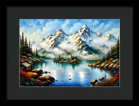 Mountain Lake Majesty - Framed Print