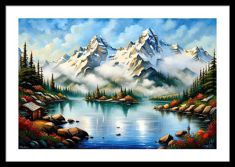 Mountain Lake Majesty - Framed Print