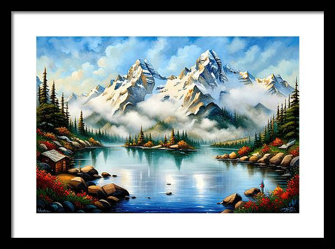 Mountain Lake Majesty - Framed Print