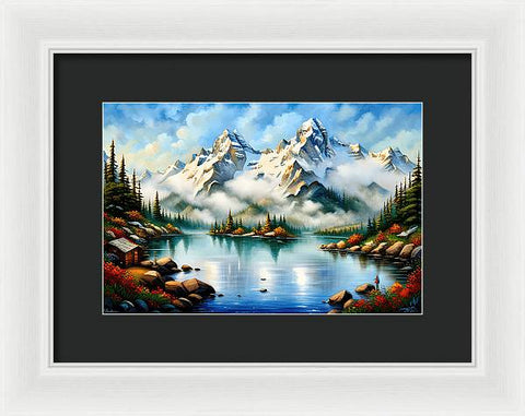 Mountain Lake Majesty - Framed Print