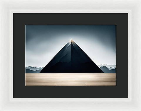 Mountain Majesty in Monochrome - Framed Print