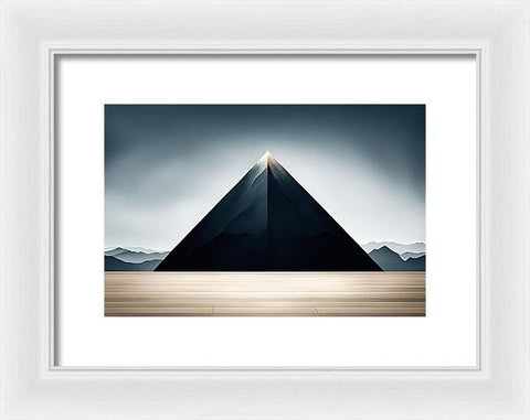 Mountain Majesty in Monochrome - Framed Print