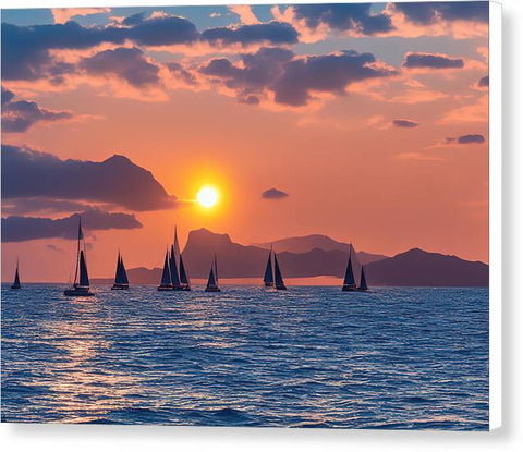 Sailing into the Sunset - Canvas Print