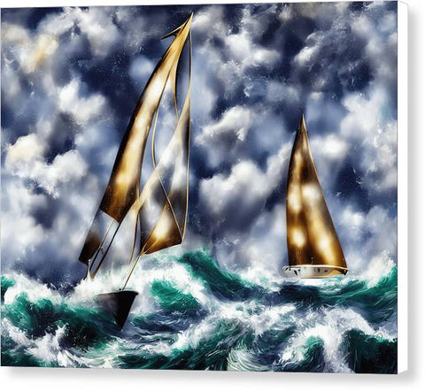 Windy Day on the Lake - Canvas Print