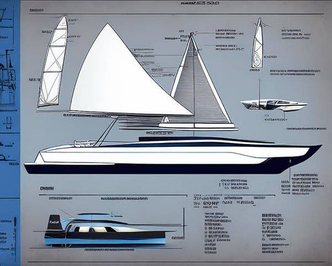 A large catamaran with various sailboats inside and outside of it.