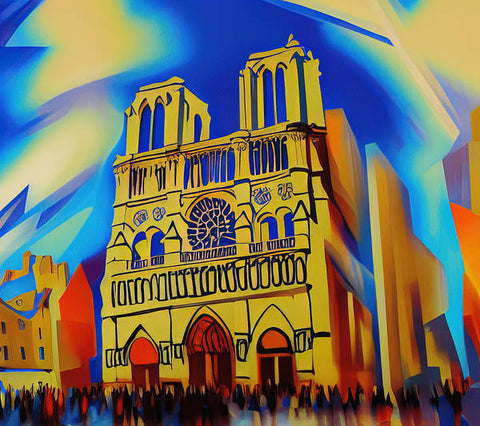 A large structure of a cathedral with beautiful colors and light.