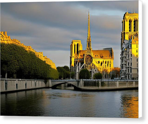 Paris Cathedral Splendor - Canvas Print