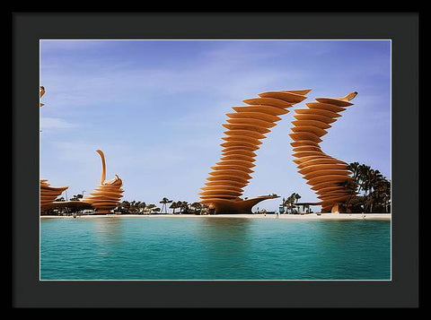 Serene Coastal Shapes - Framed Print
