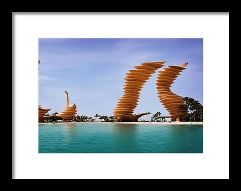 Serene Coastal Shapes - Framed Print