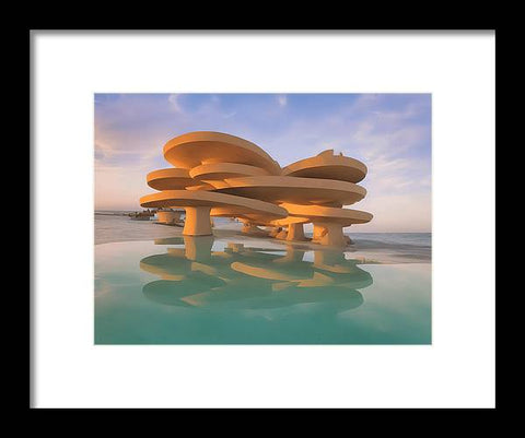 Stone and Wooden Sandcastle Dreamscape - Framed Print