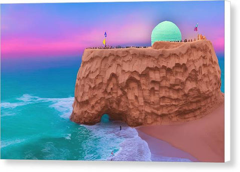 Beach Scene with a Digital Twist - Canvas Print